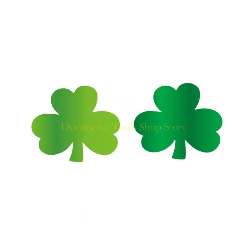 QX2E 50pcs Shamrock Sticker -Adhesive Lain Lecal Paper Wall