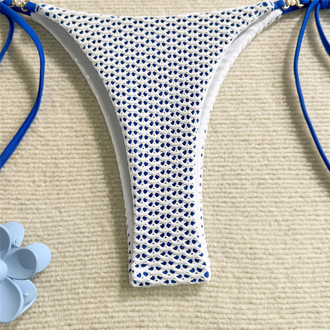 Halterneck-Bikini-Set mit Ausschnitten, zweiteilig, Damen-Badeanzug, Badebekleidung für Frauen, hoch geschnittene Beine, gepolsterter Badeanzug, Badebekleidung, V6989 – Detail 13