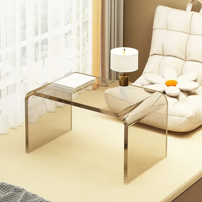 Acrylic Transparent C-Shaped Side Table Sofa Bed Corner Simple Living Room Balcony Storage Coffee Table Household Bedroom