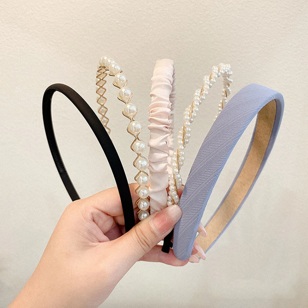

3Pcs/Set Women Girls Cloth Hair Bands Flower Pearl Headband Hairband Hair Hoop Female Fashion Hair Accessories Headwear Gifts