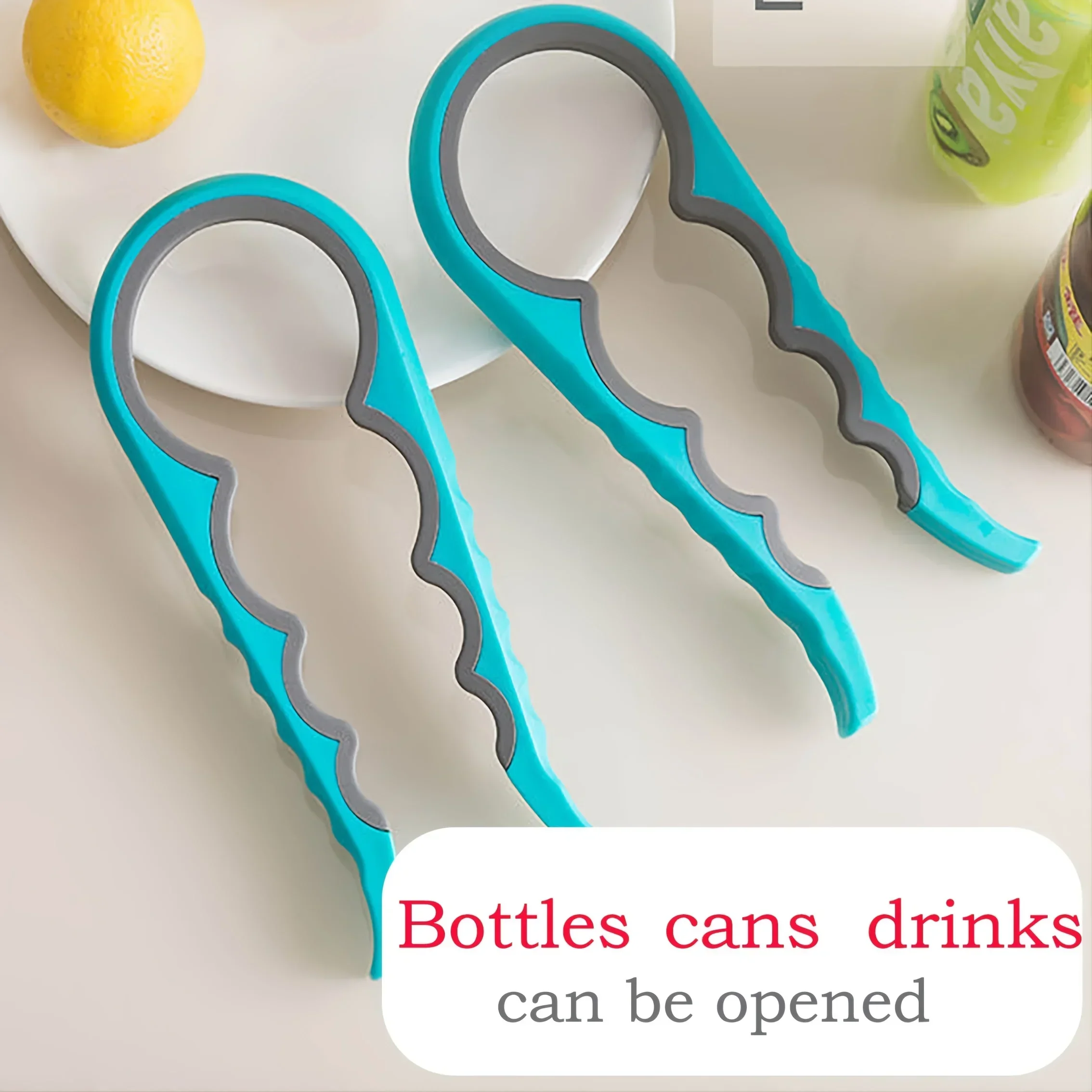 Manual Multifunctional Four In One Can Opener New Screw Cap Can Opener Non-Slip Twist Cap Bottle Opener Kitchen Gadget