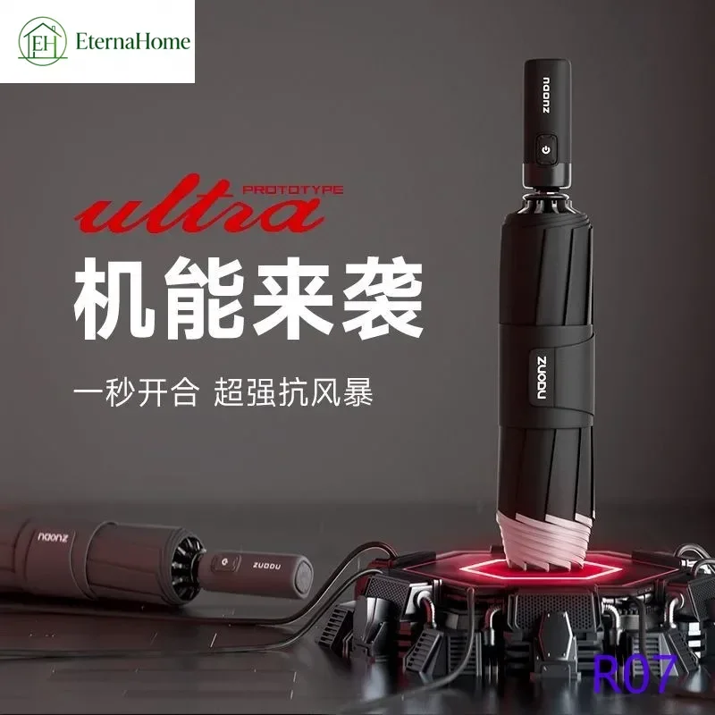 Heavy Duty Automatic Umbrella for Men, Windproof Reinforced Extra Large Foldable Rain Umbrella