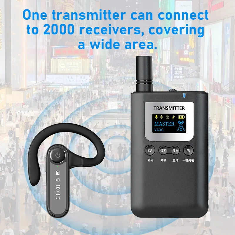 Mini Tour Guide System Wireless For Conference Reception,Business Visit & Internal Company Use With Charging Cable