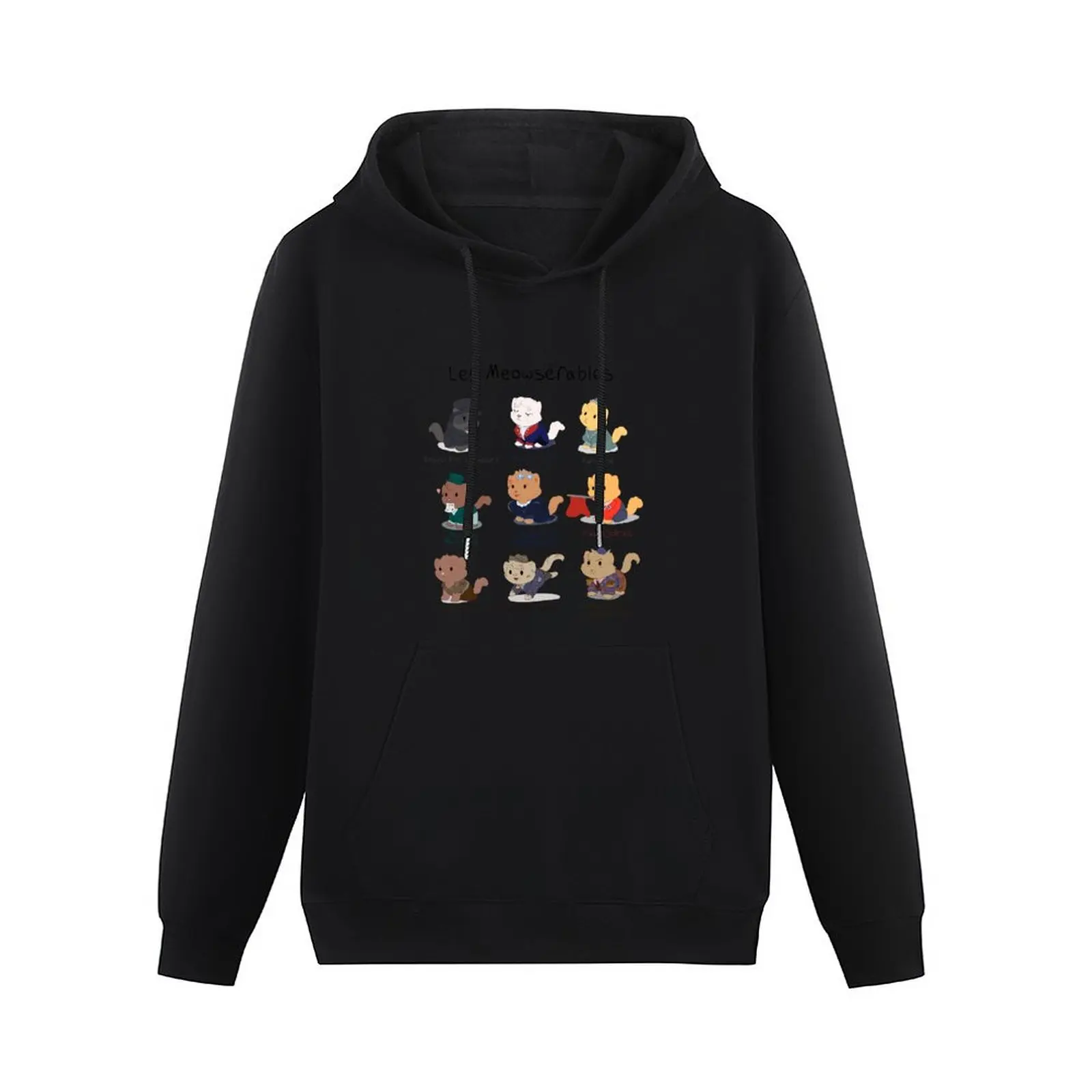 Cute Les Miserables Cat Pun (Les Meowserables) Pullover Hoodie aesthetic clothing fashion men tracksuits