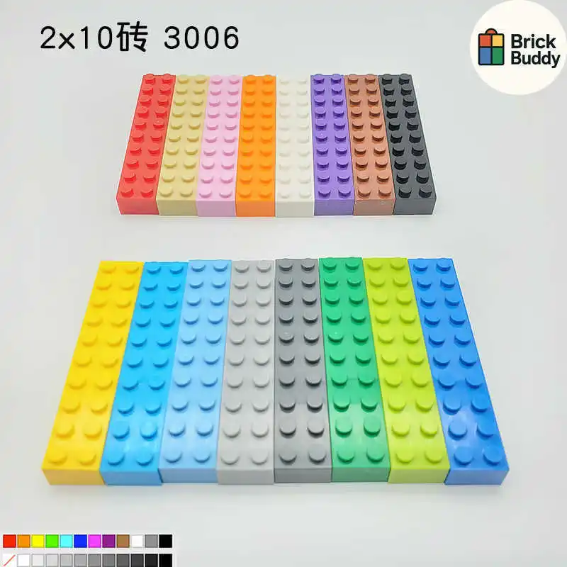【180 Pcs】[1KG] 3006 compatible with 92538 small particle interlocking building blocks MOC parts 2X10 basic bricks