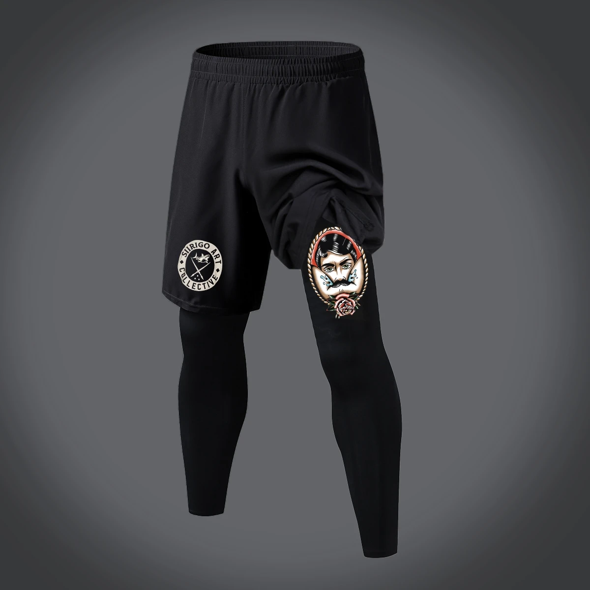 Pantalones deportivos dobles para hombre, patrón 3D, tendencia de moda, estilo cómodo, adecuado para Fitness, correr, etc.