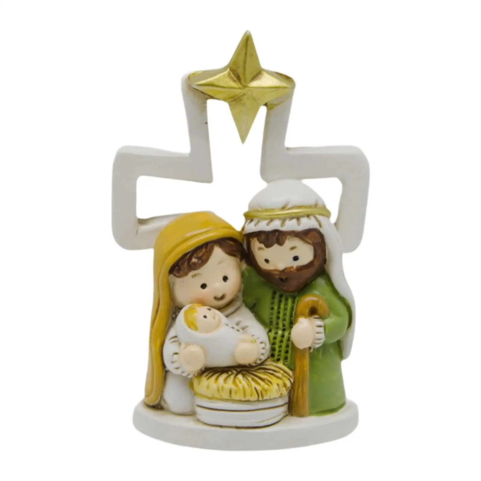 Nativity Scene Figurine Religious Gift Ornament Crafts Small Collectible