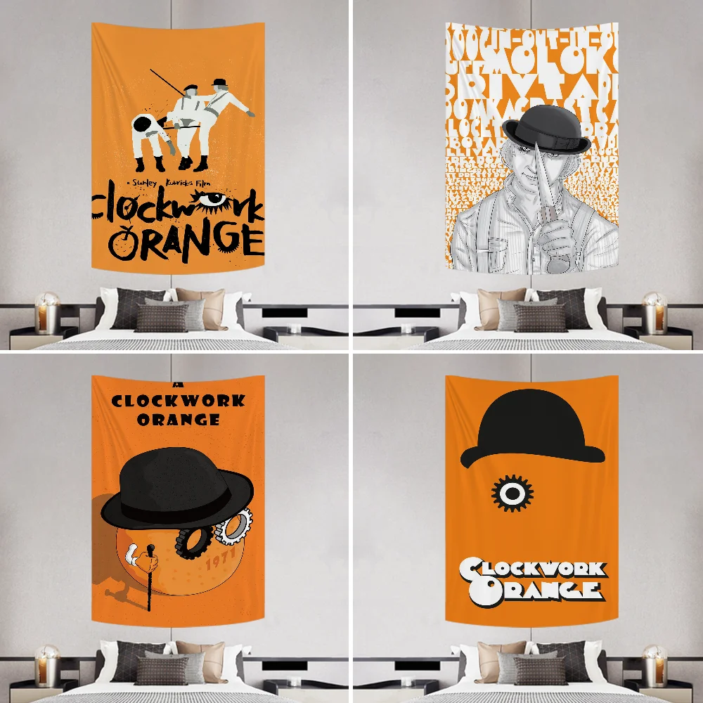 

Movie A C-Clockwork Orange Tapestry Decoration Party Background Hanging Cloth Bedroom Tapestry Room Decor Aesthetic