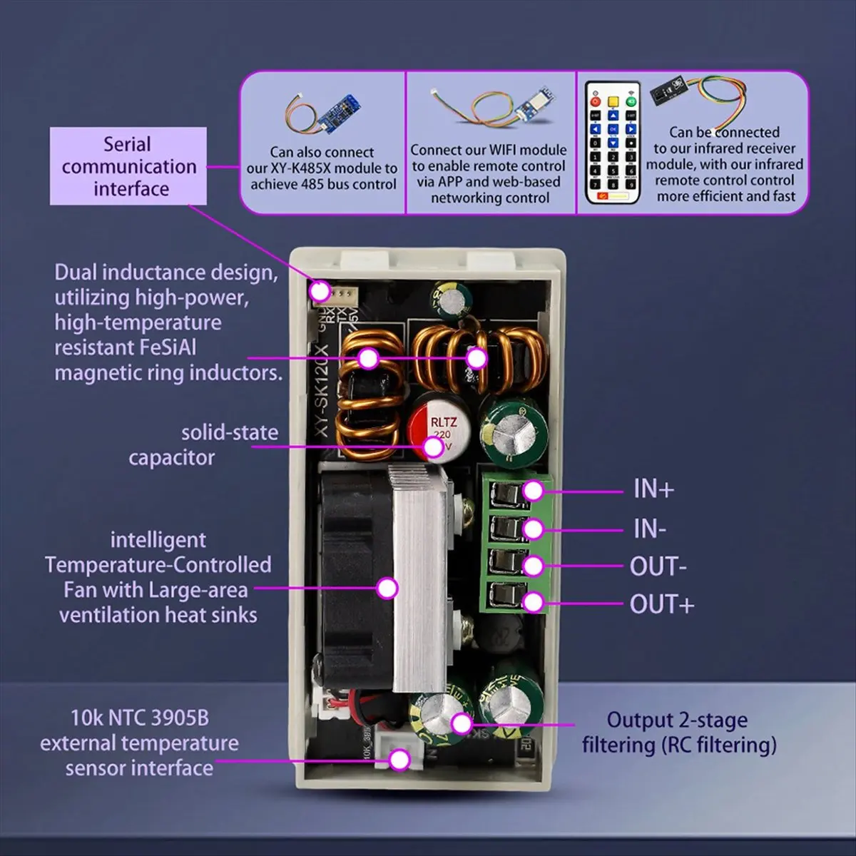 【Power Supply】 SK120X NC Lift Voltage DC Adjustable Regulated Voltage Power Supply Constant Voltage Current Solar Charge Module