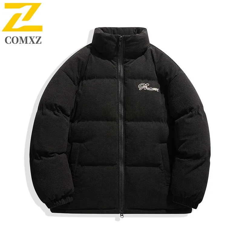 COMXZ мужские хлебные куртки корейские удобные воротник-стойка кемпинг зимняя подкладка уличная одежда морозостойкое парковое пальто