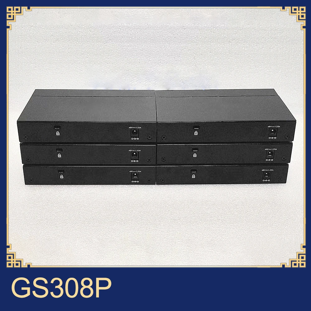 1pcs For Netgear GS308P 8 Gigabit 4-Port POE Network Power Supply Switch