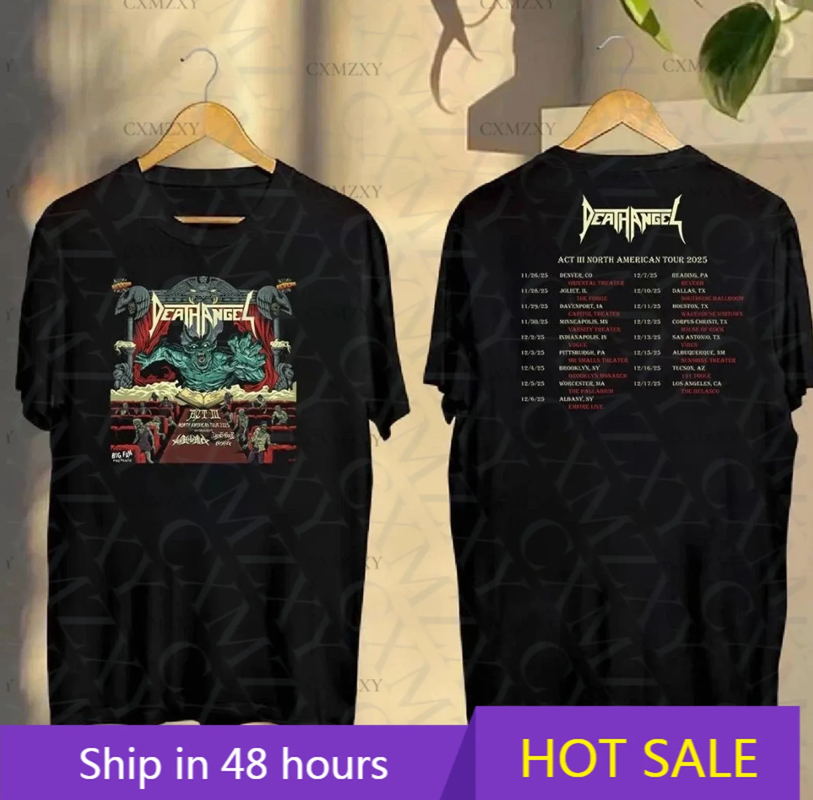 

Death Angel Act Iii North American Tour 2025 Unisex 100% Cotton T-shirt