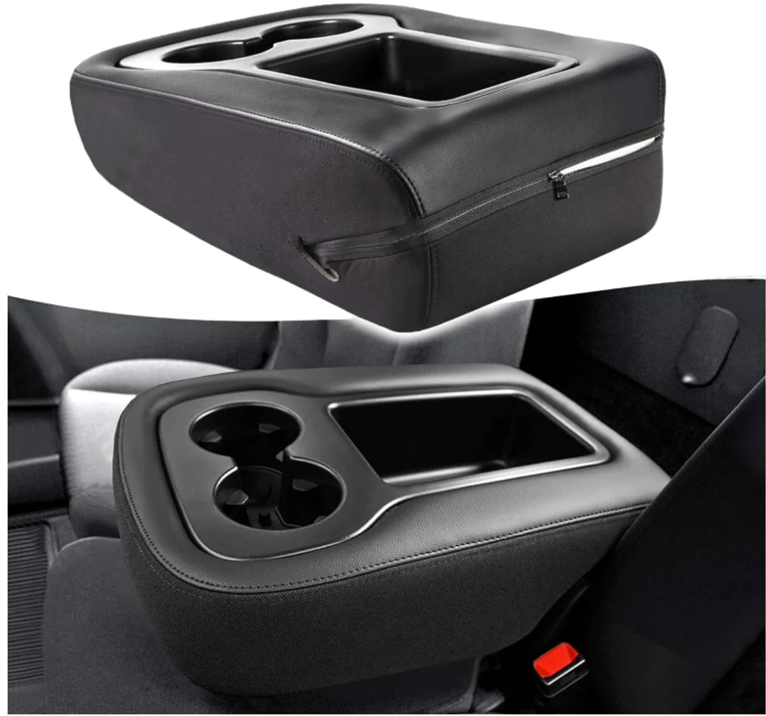 غطاء وحدة التحكم المركزية مناسب لـ 2007-2014 تشيفي سيلفرادو سييرا سوبربان مقعد القفز غطاء مسند الذراع الجلدي 07-14 جي إم سي سييرا 1500 25