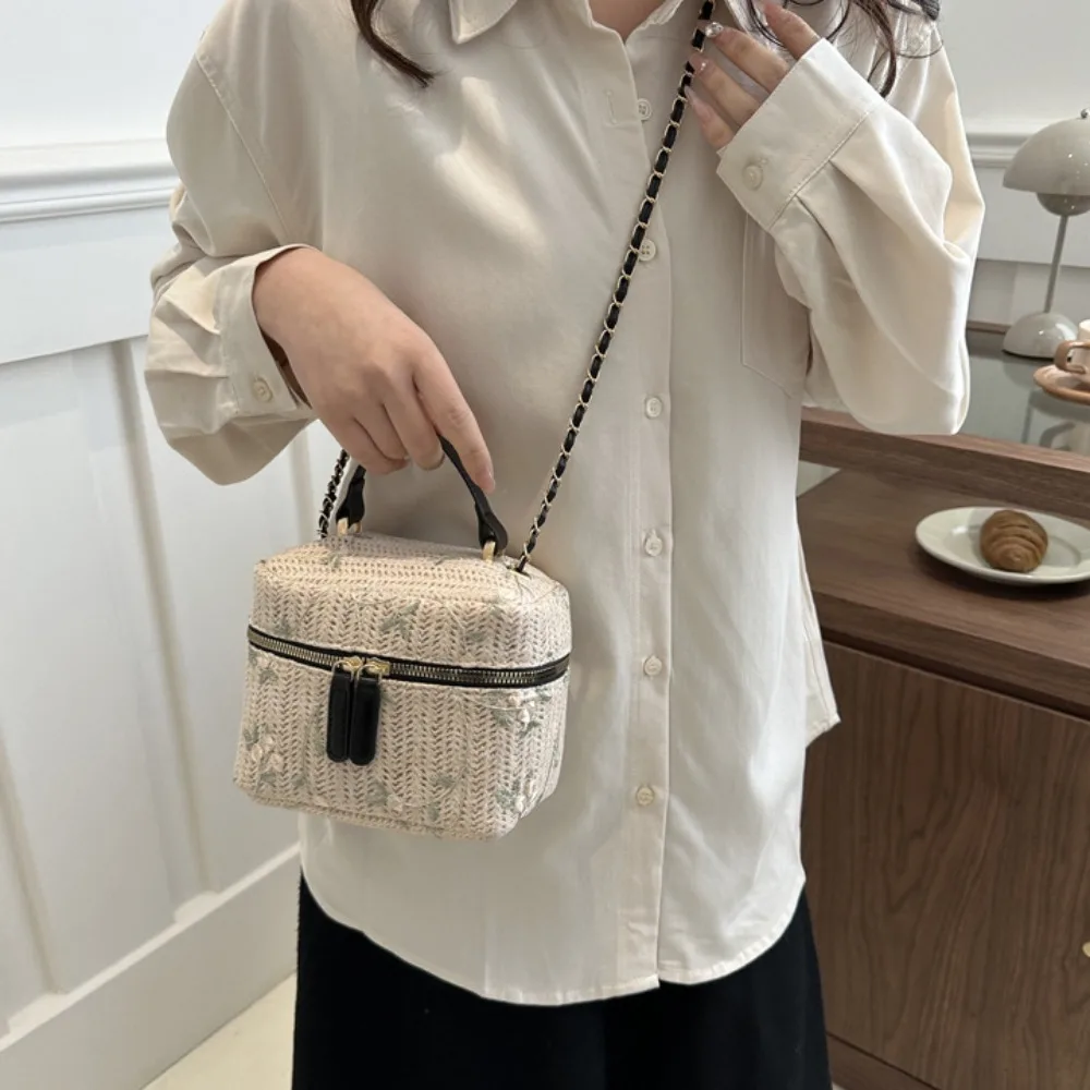 

Large Capacity Straw Woven Bag 2024 Casual Trendy Bucket Bag Shoulder Bag Sexy