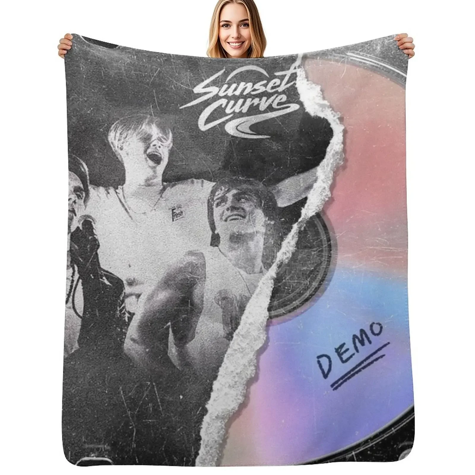 

Sunset Curve Demo Throw Blanket Warm Flannels Thins Decorative Throw Blanket