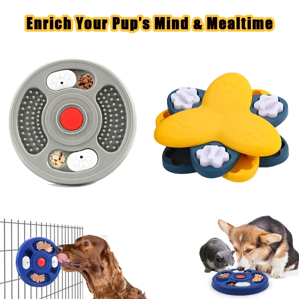 

Dog Slow Feeder | Dog Puzzle Feeder | IQ Training Game for Pets Toy | Slow Eating Bowl with Treat Dispenser