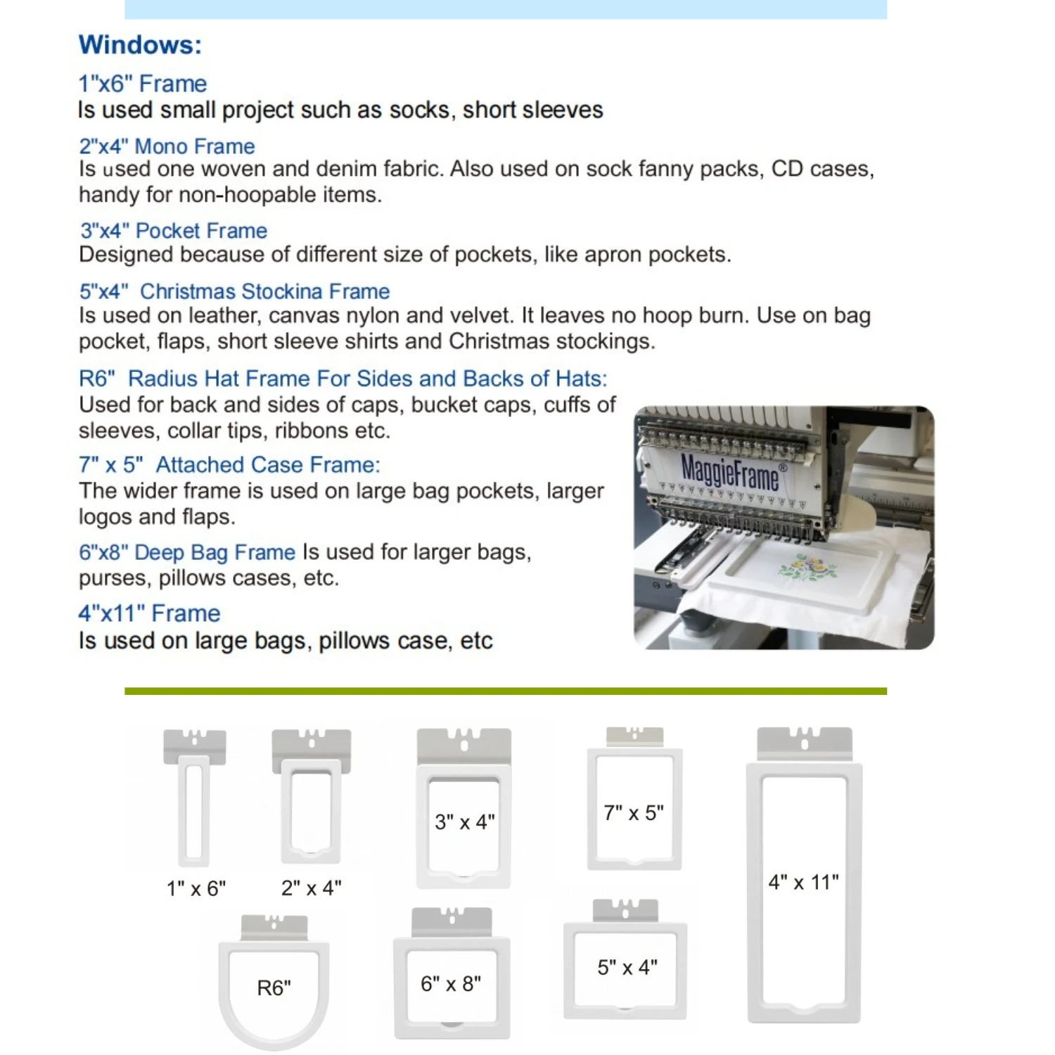 REDLINE MINI 1201 1501 Machine Sterke magnetische hoepelloze multi-frame borduurraam hoepelset voor overhemdzakken mouwen sokken