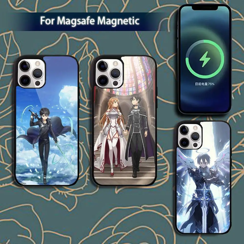 

Sword Art Online SAO Kirigaya Phone Case For iPhone 16,15,14,13,12,11,Pro,Max,Plus,Mini,Magsafe,Magnetic Wireless Charging Case