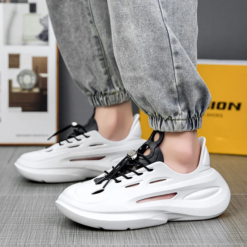 

Mens Casual Beach Sandals Summer Shoes Non-slip Garden Shoes Chef Shoes Nurse Doctor Shoes Flip Flops Sandals Men Slippers