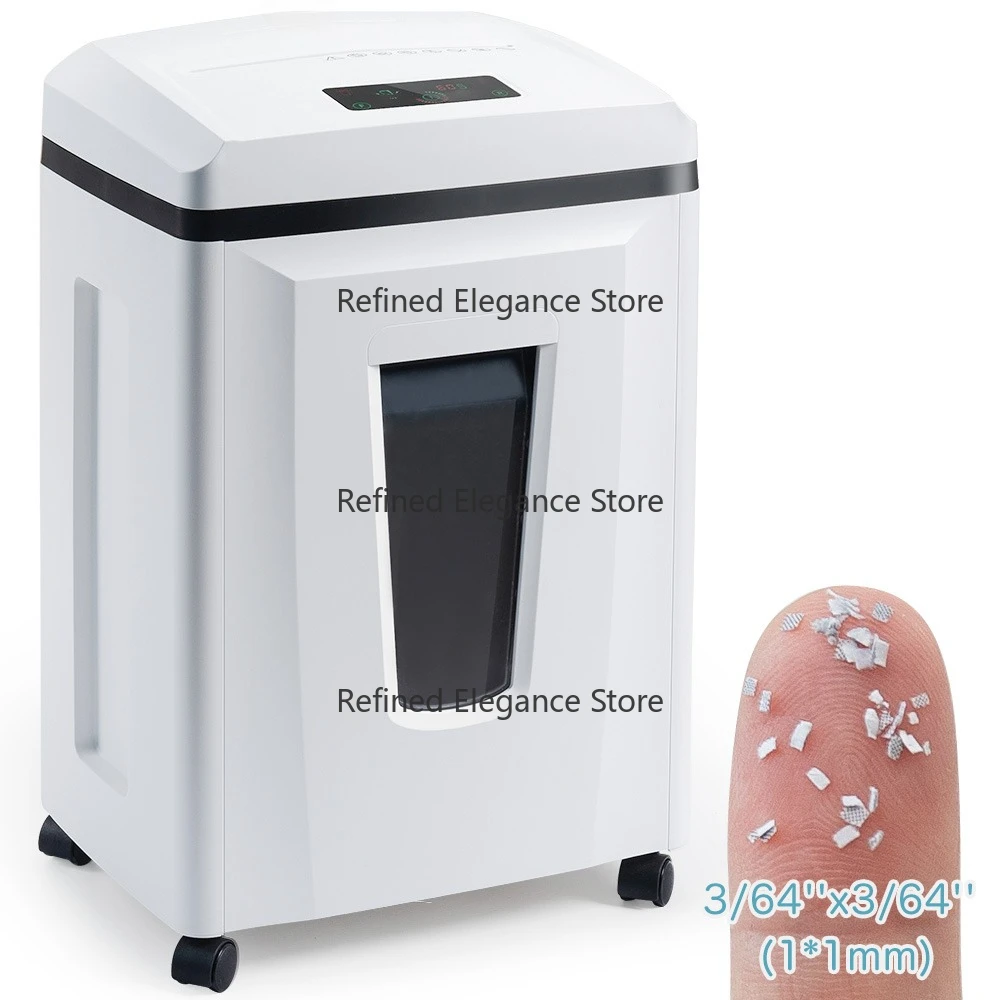 P7 High Quality Paper Shredder 6 Sheets 23Liter 1*1mm Suitable for Financial Institutions to Shred Sensitive Waste Documents