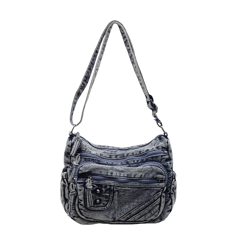 

Fashion Luxury Women's Crossbody Bag Denim Fabric High Quality Women‘s Handbags Large Capacity Multi Functional Shouolder Bag