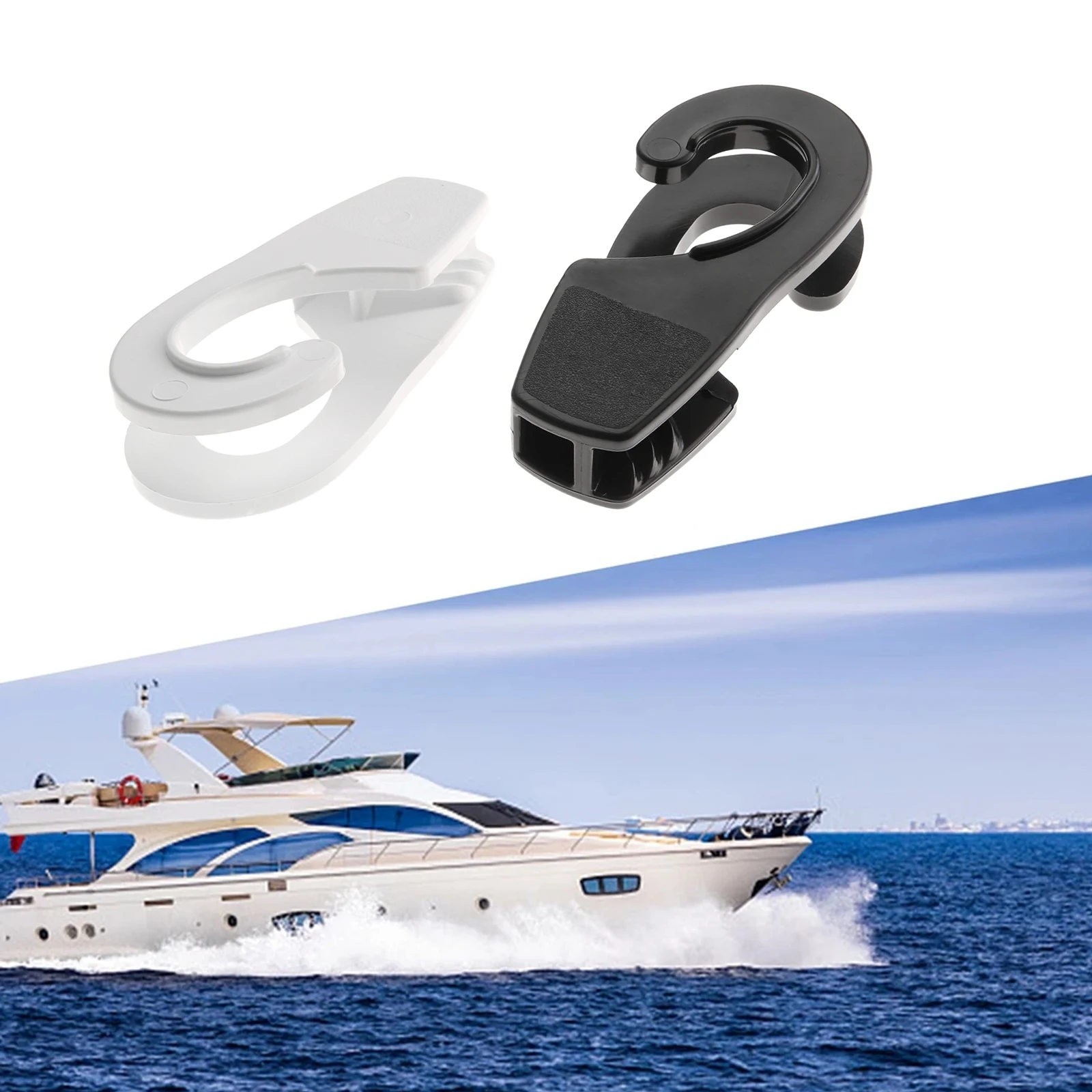 Gancio per parafango per montaggio su guida per barca 25mm Anti-collisione Gancio regolabile a sgancio rapido Accessori per linea di cavi Clip per gancio per parafango a mano