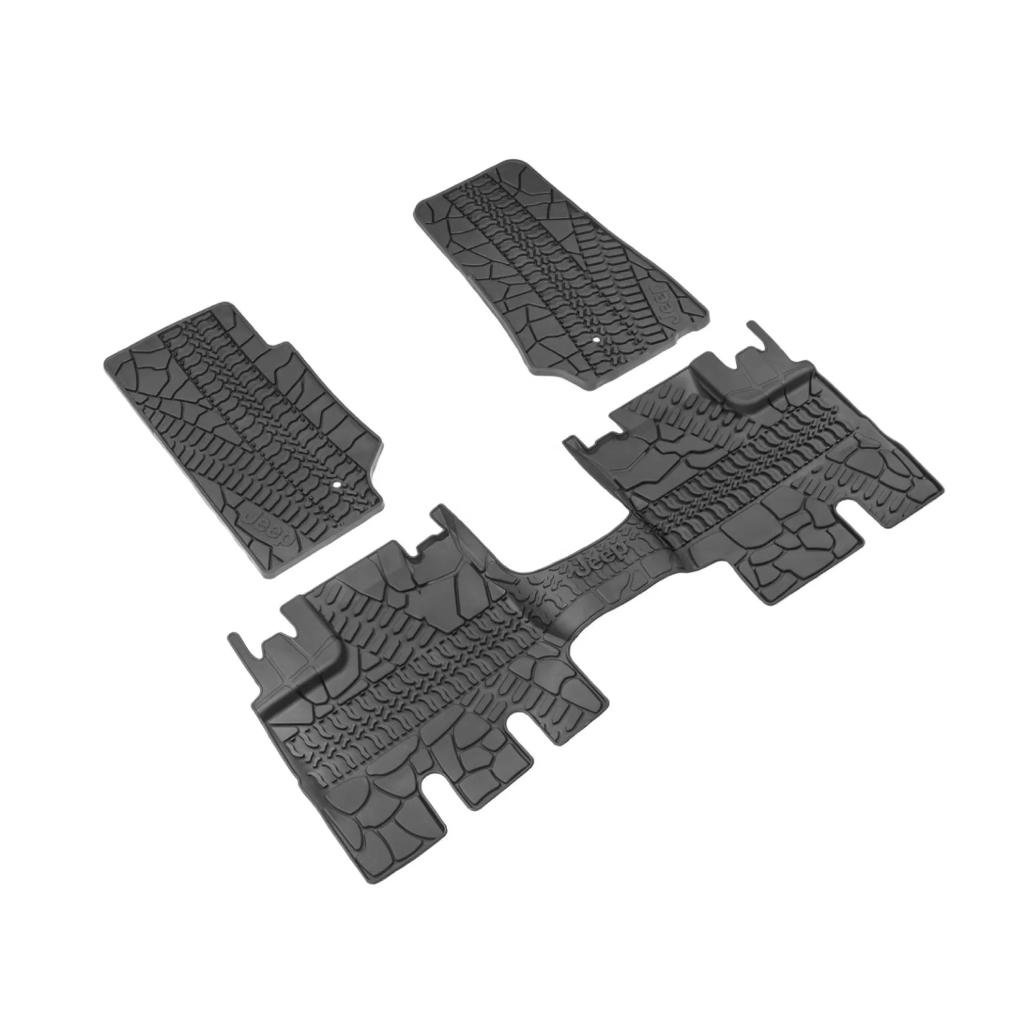 Front & Rear Floor Mats for 07-13 Jeep Wrangler JK 4 door