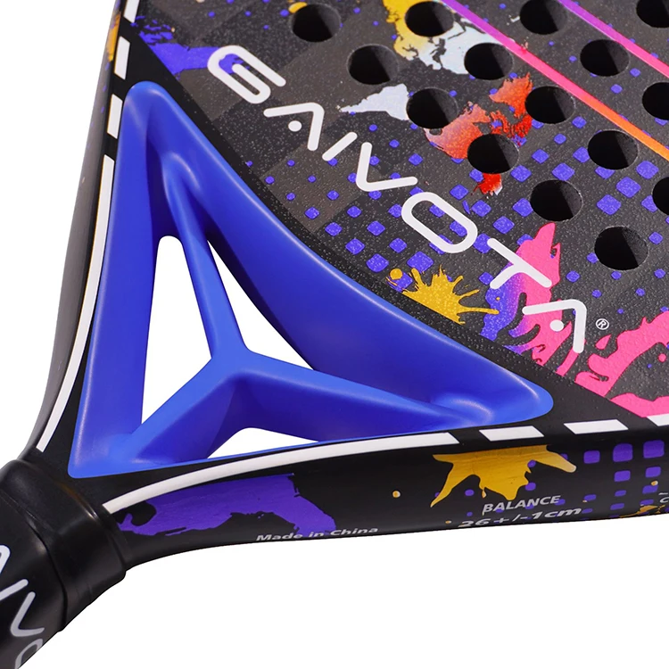 Pala De Padel Carbon fiber material 12K padel racket, glossy polished frame, attractive design for experienced advanced players