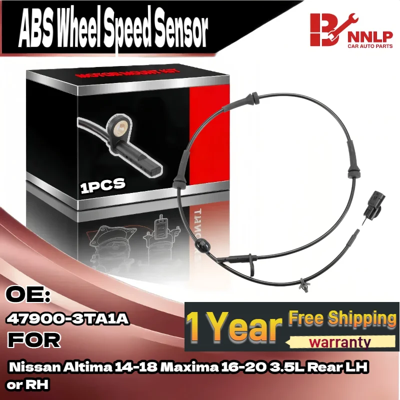

For ABS Wheel Speed Sensor for Nissan Altima 14-18 Maxima 16-20 3.5L Rear LH or RH 47900-3TA1A
