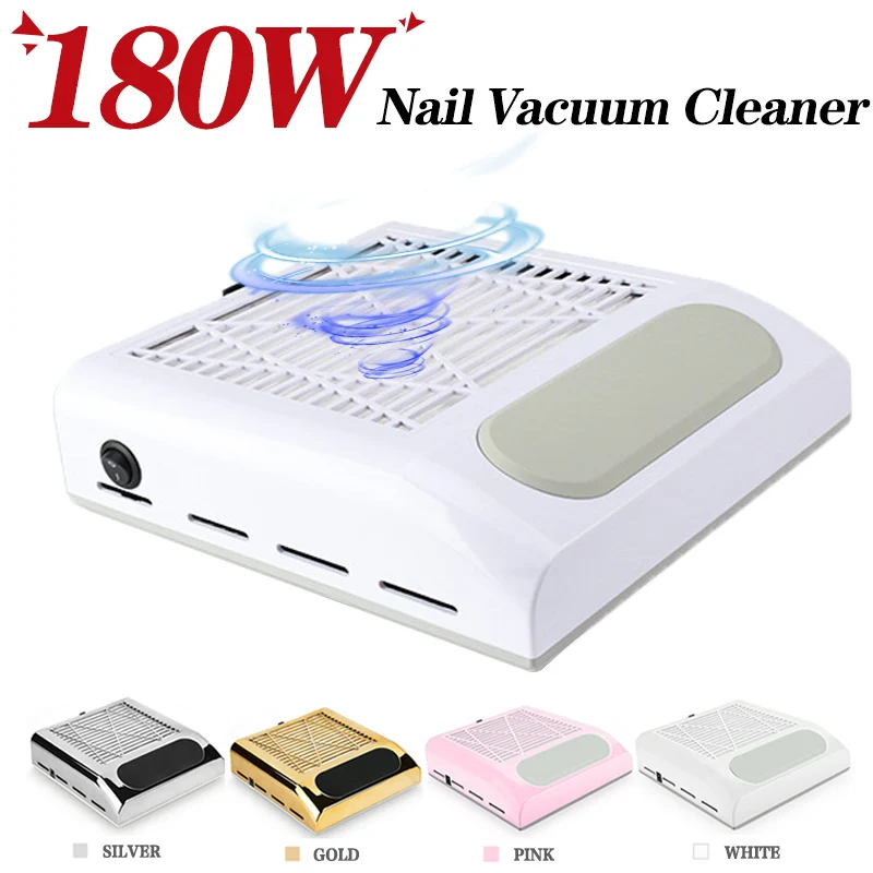 180W Strong Nail Dust Suction Collector Vacuum Cleaner with Big Power Fan With Filter Nail Art Equipment Nail For Manicure