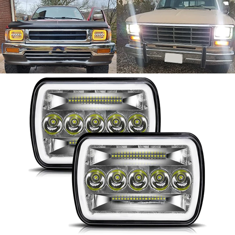 

5x7 7x6 LED Headlights H6054 H5054 LED Headlamp for Jeep Wrangler YJ Cherokee XJ Comanche MJ S10 Blazer Express Savana Van Truck