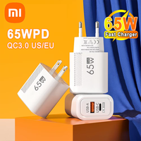 Xiaomi 65W USB C Charger GaN Fast Charging Wall Charger For iPhone Samsung Xiaomi Quick Charge EU/US Plug Phone Charger Adapter