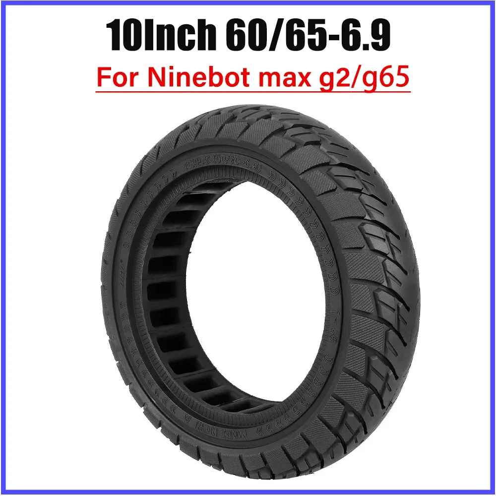 

Ulip 10Inch 60/65-6.9 Puncture-proof Off-road Solid Tire Wear resistant Tubeless Tyre for Ninebot Max G2 / G65 Electric Scooters