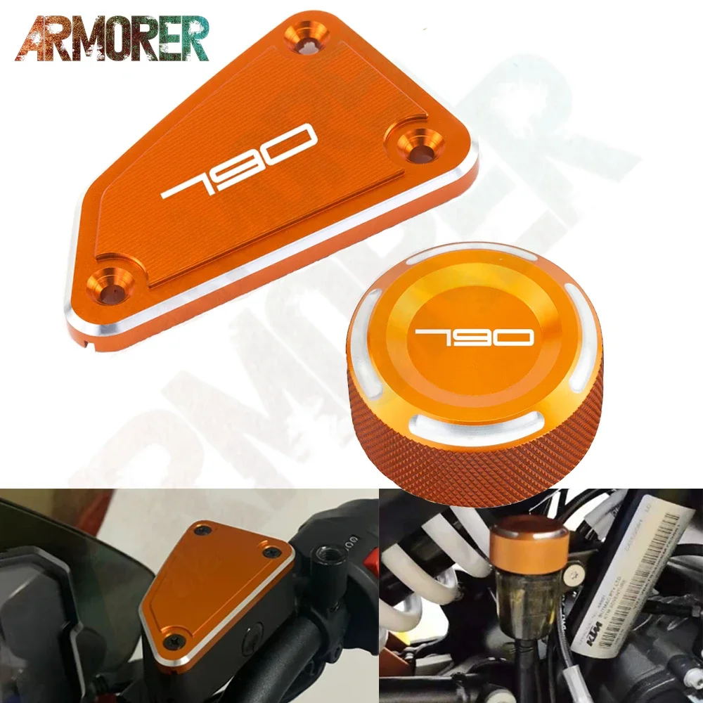 Front & Rear brake Fluid Cylinder Master Reservoir Cover Cap Motorcycle Accessories For 790 DUKE 790 ADVENTURE 790ADV 2022