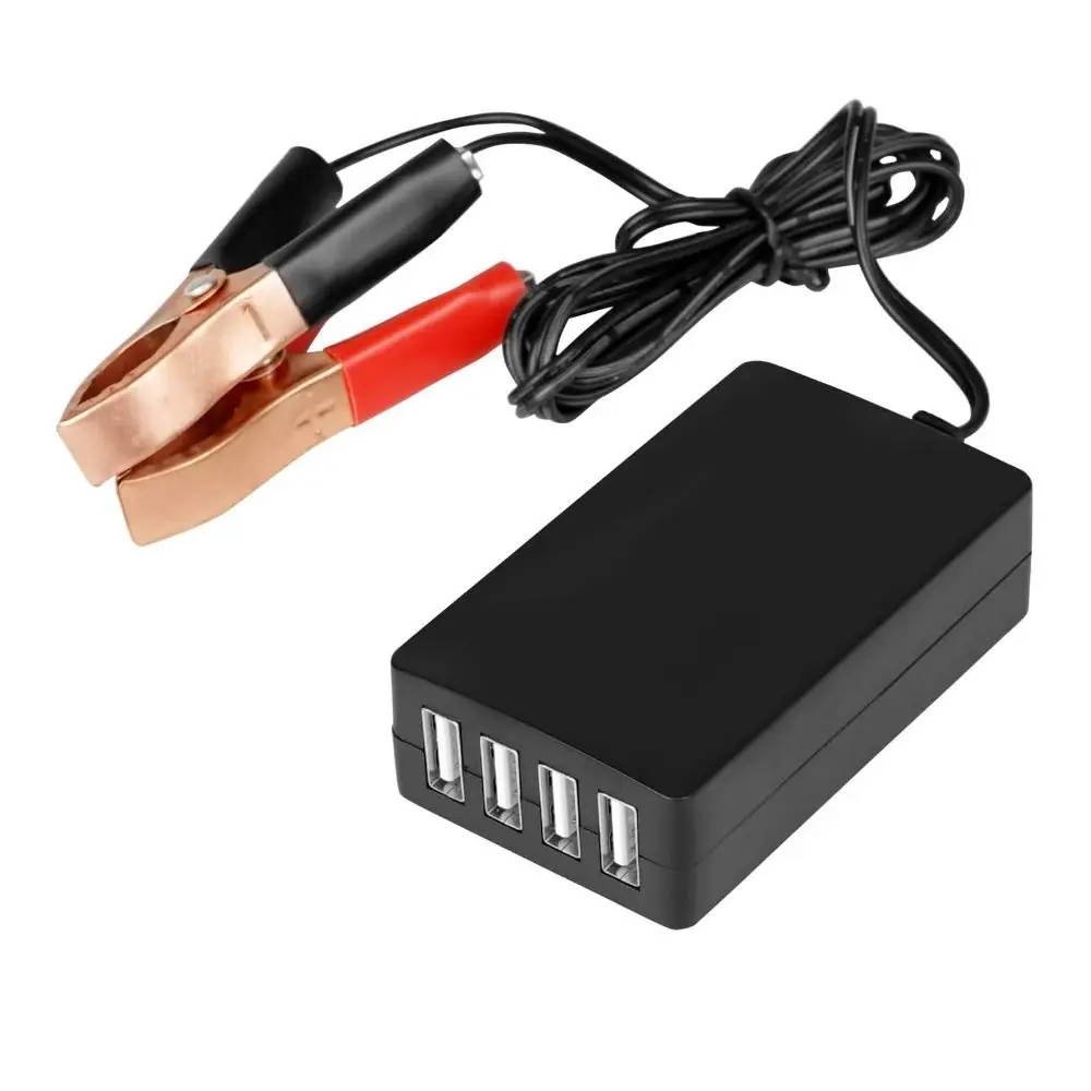 Professional 4Port DC Converter 40W with Battery Clip Buck Regulator Charger 12V 24V Power Regulator Car Truck