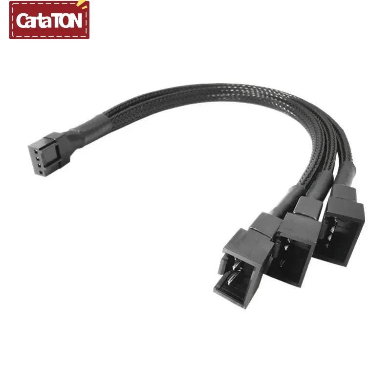 1 To 1 2 3 4 Splitter PWM 4pin 3pin Computer Mainboard CPU Fan Connector Extention Cables 3 4 Pins for Computer Cooling System