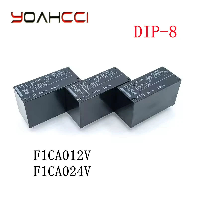 5-10PCS/Lot F1CA005V 、F1CA012V 、F1CA024V DIP-8 Original Power Relay DPDT FTR-F1CA012V 、FTR-F1CA024V 、FTR-F1CA005V