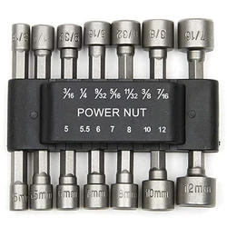 9/14Stk. 5mm-13mm Sechs kant buchsen Hülsen düsen Mutter Treibers atz Schrauben drehers atz Schroevendraaier Set Bits Sets Werkzeuge Steckschlüssel