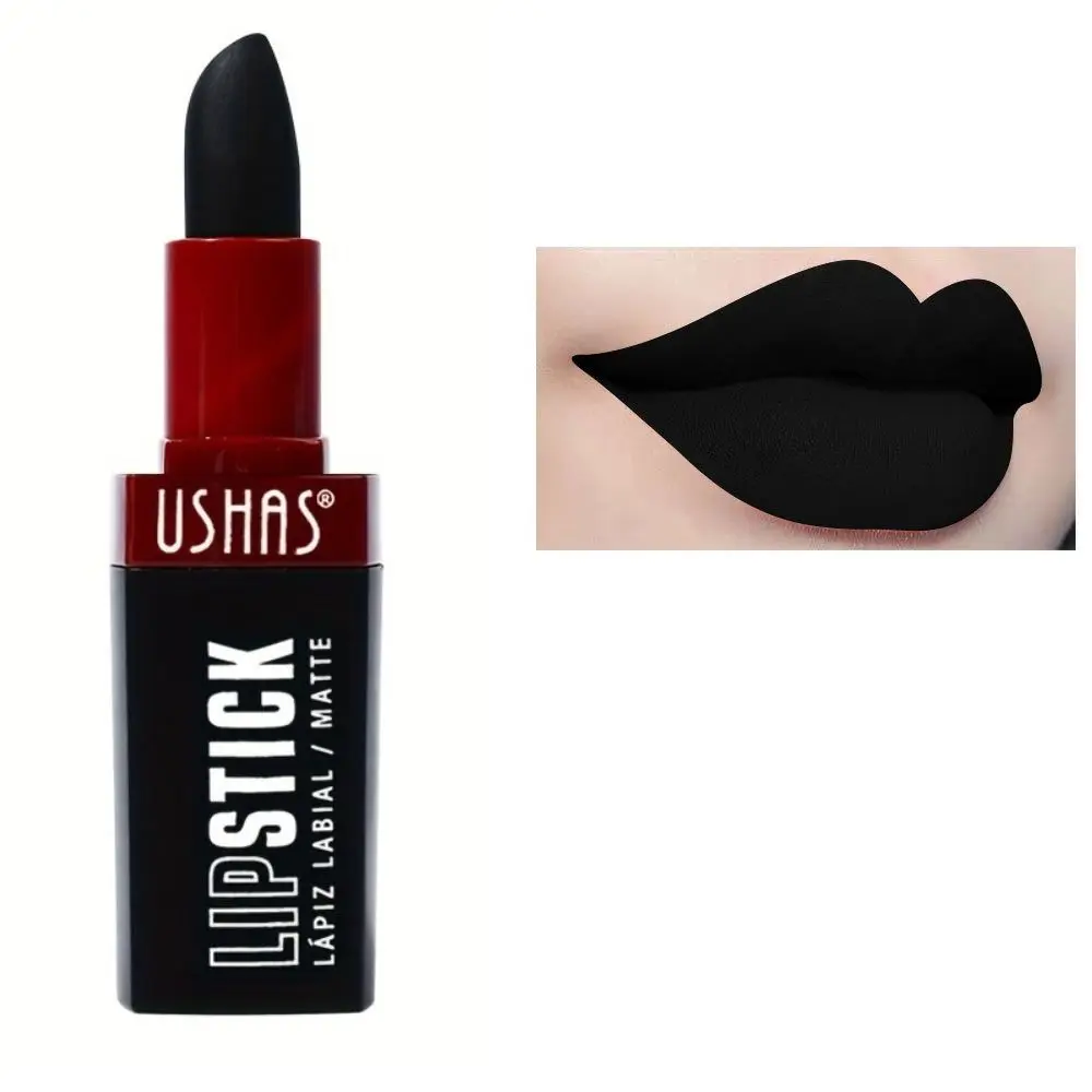 Lang anhaltende schwarze Lippen tönung Vintage Make-up dekorative Kosmetik dunkle Farbe Lip gloss Retro wasserdichten matten Samt Lippenstift