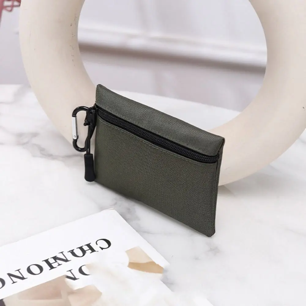 Casual Korean Style Ox Cloth Coin Purse Solid Color Wallet Small Item Bag Coin Purse Card Bag Card Storage Bag Outdoor