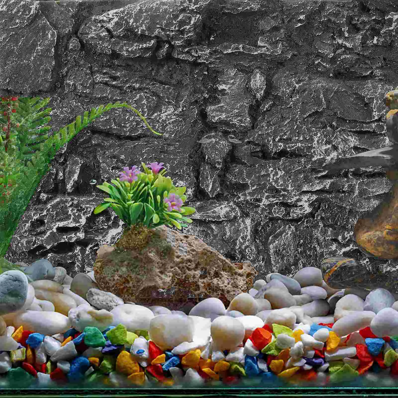 Tło Rock Akwarium Deski 3d Szklane Zwierzęta Gady Korkowe Terrarium Pu Wąż Siedlisko Terraria dla gadów