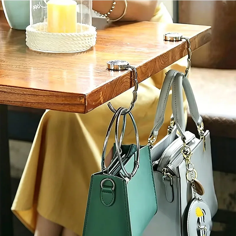 Custom Metal bag hook personalised pictures design durable and stylish suitable for handbags wallets and rucksacks
