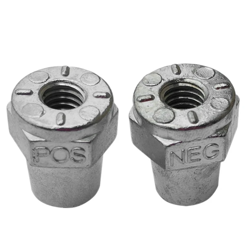 AEF2-1 Pair 3/8Inch Female Thread Positive Negative Battery Post Terminal Adapters Battery Cable Terminals