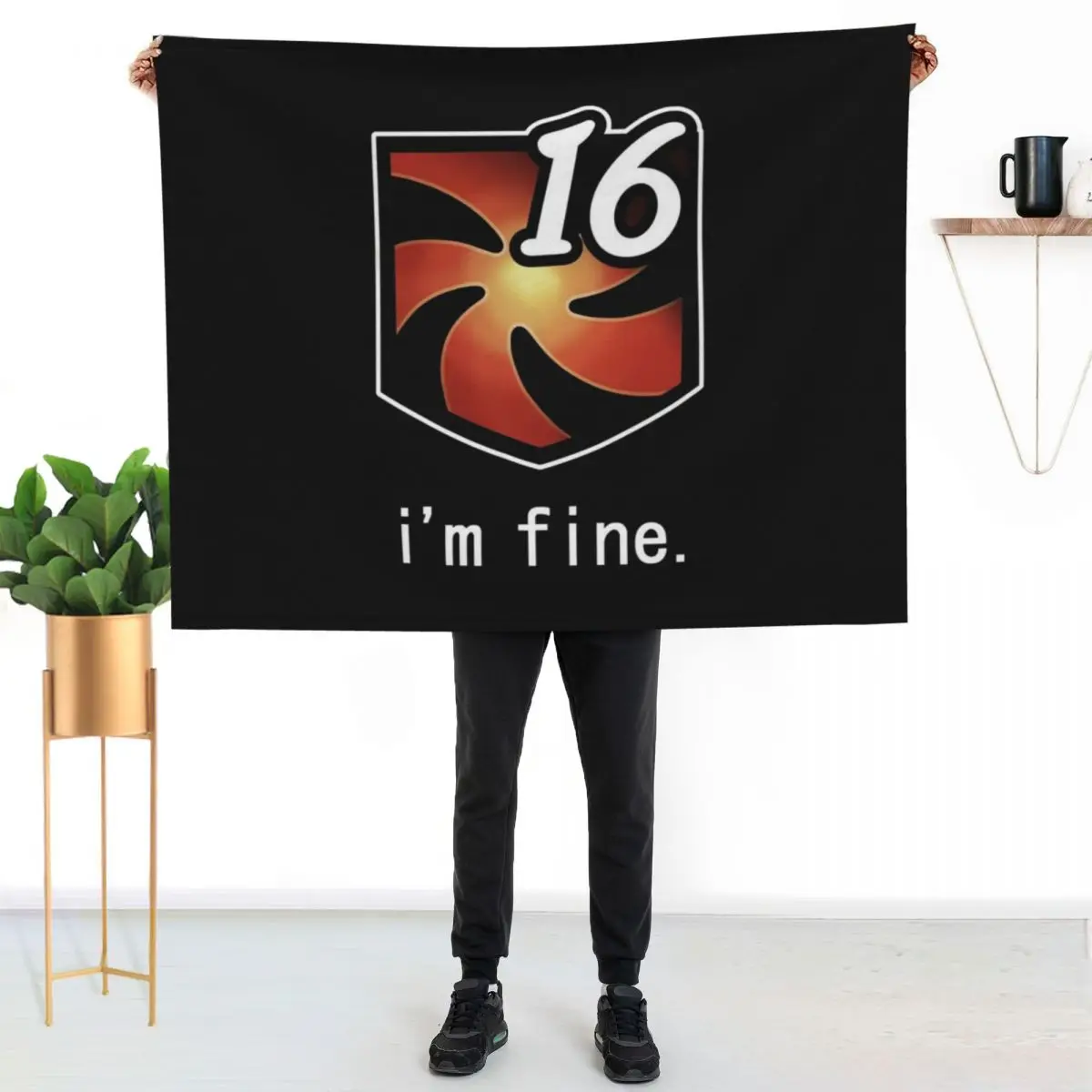 I'm Fine Vuln Stacks [FFXIV] Classic T-Shirt Throw Blanket Soft Beds Beach For Sofa Thin Blankets For Baby Blankets