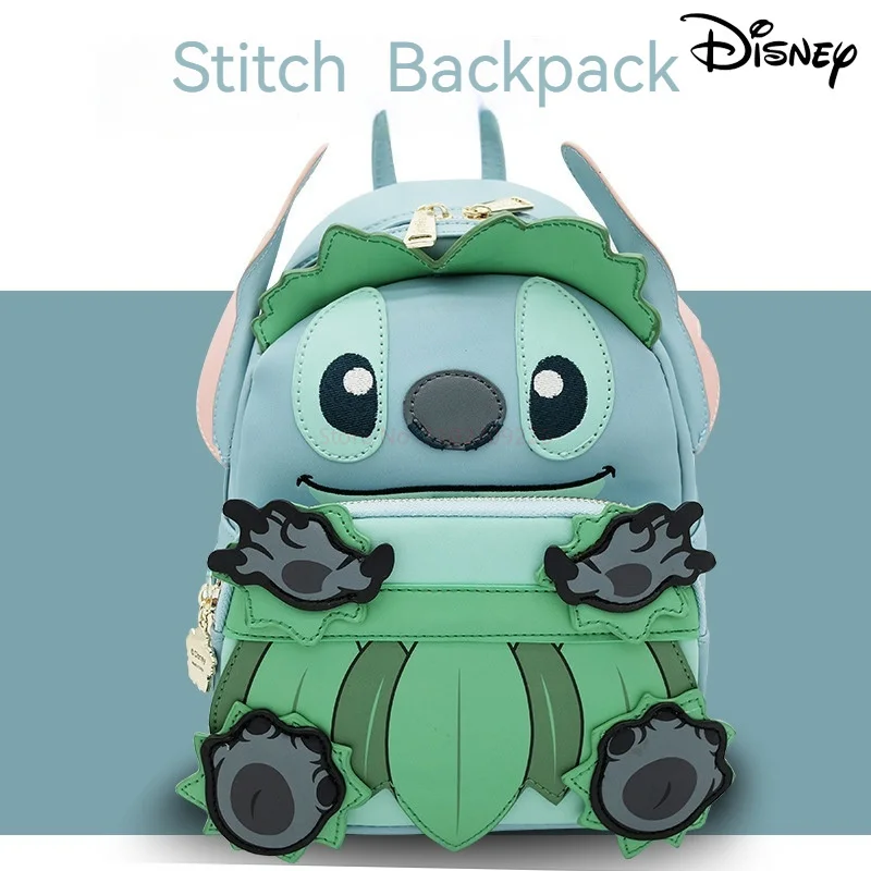 

New Disney Lilo&stitch Carton Character Cute Creative Stitch Grass Skirt Design Backpack Student Stationery Casual Bag Christmas