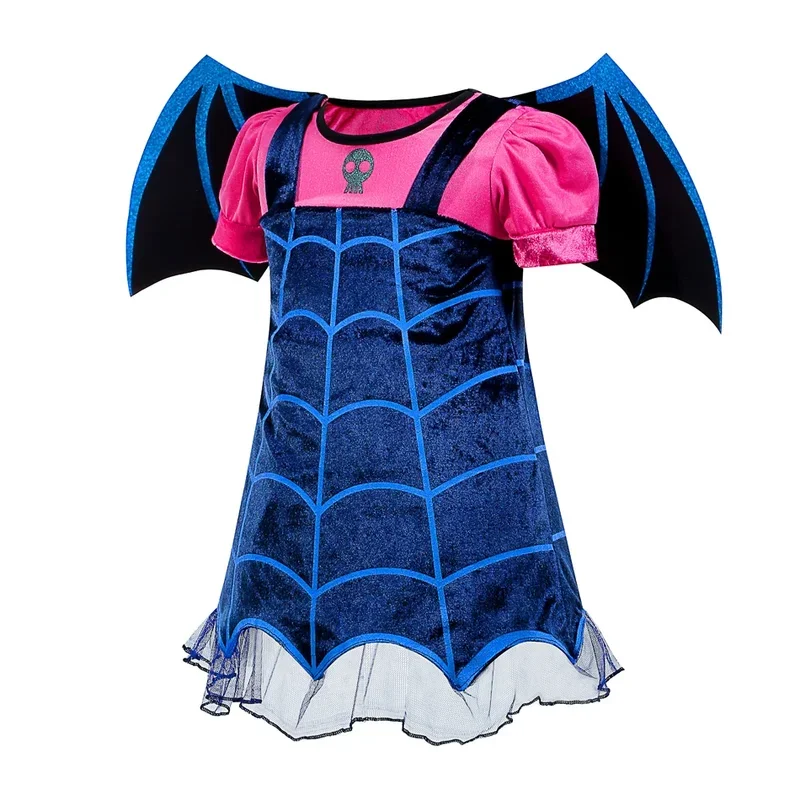 

FC6Halloween Girl Vampire Cosplay Costume Children Bat Wing Dress Kids Disney Vampirina Disguise Clothing Carnival V@FC8!