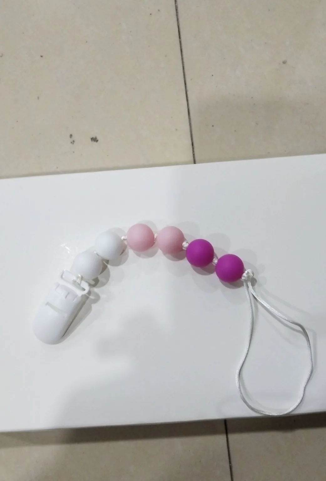 Silicone Baby Pacifier Clip Chian Holder Wooden Bead Teether Toy For Baby Chew Rattles Newborn Nursing Gifts Baby Accessories