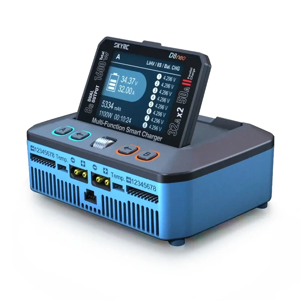 SKYRC D8neo RC-Akkuladegerät SK‑100230 1600W Dual-Independent-Ausgang 32A Max 50A Parallel-Ladung für Racing FPV Drohnen und Autos – Detail 2
