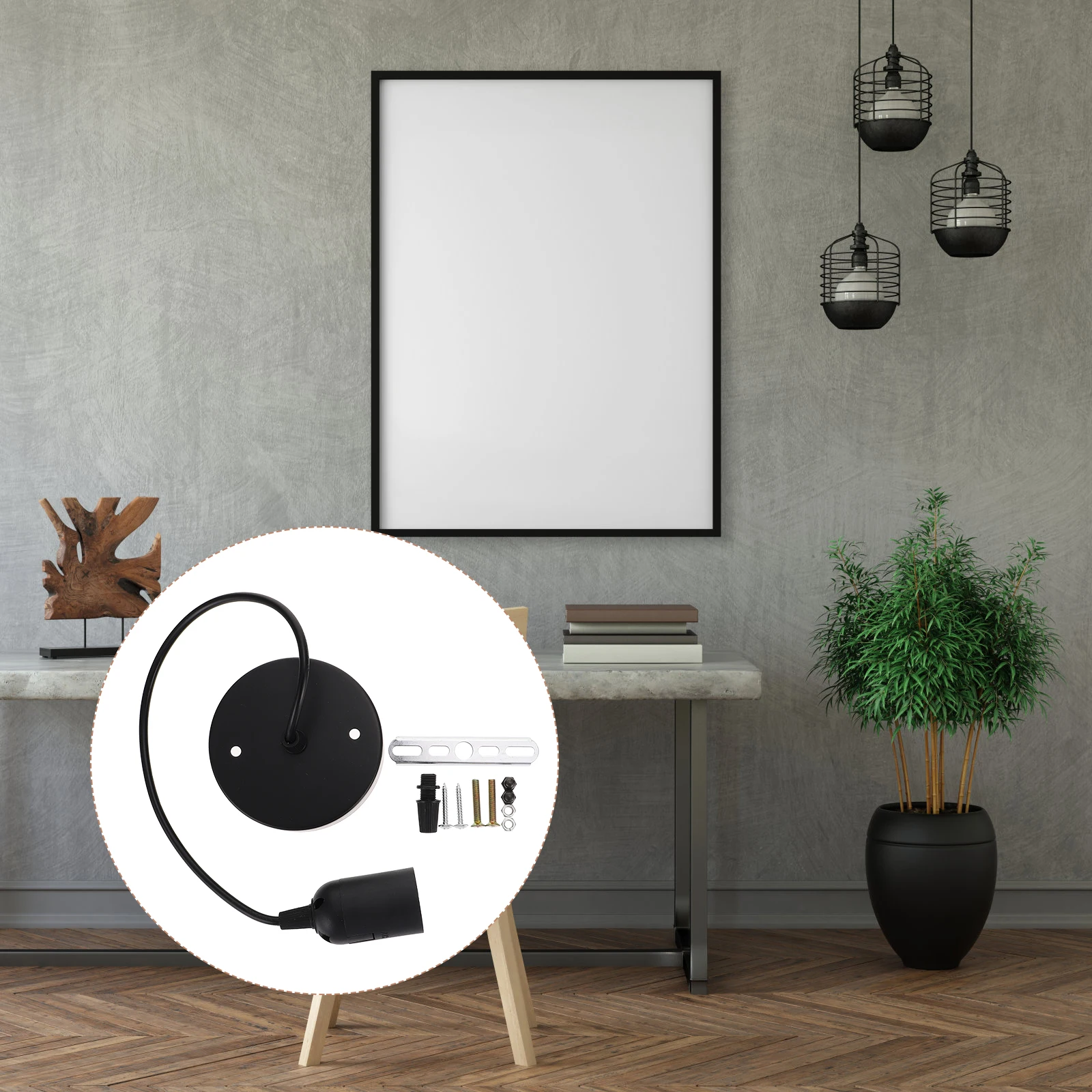 

2 Pcs Lamp Head Shade Chandelier Pendant Light Socket Ceiling Holders Cover Plate Branches Iron Bulb