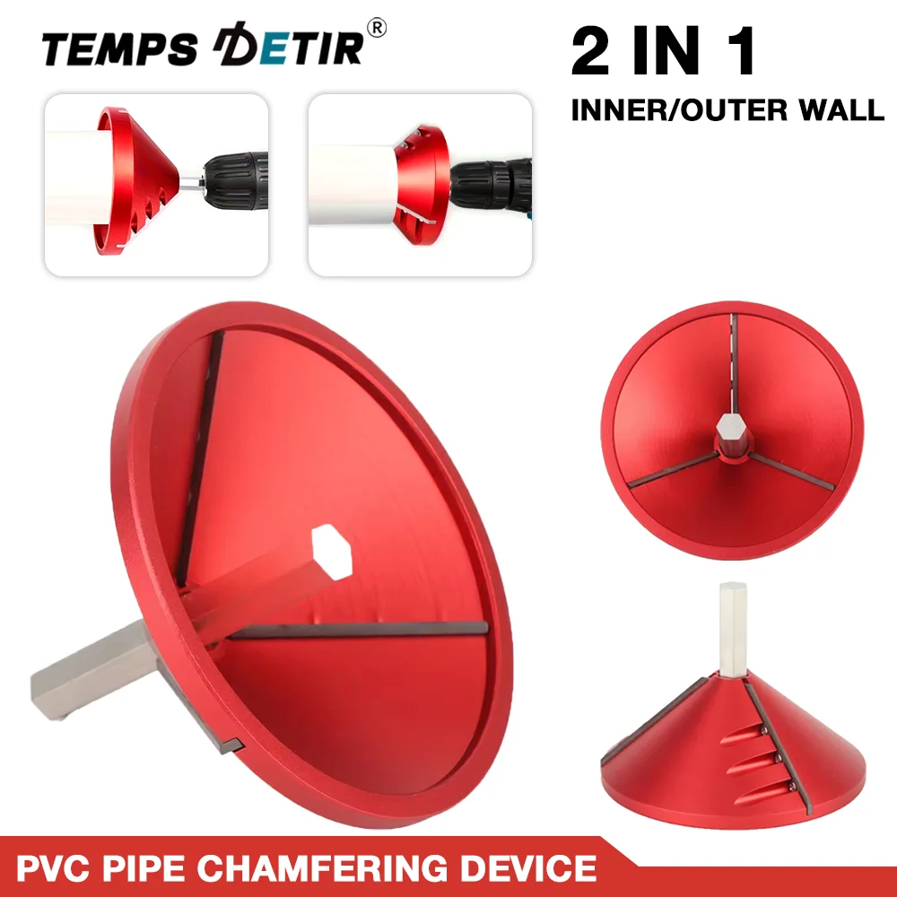 

PVC Pipe Chamfering Tool, 2-In-1 Internal And External Pipe Chamfering Deburring And Reaming Tool For PVC, CPVC, ABS, PP, PE Pip